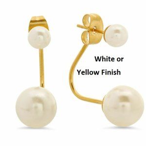 Pearl earrings stainless steel or 18 karat CHOICE